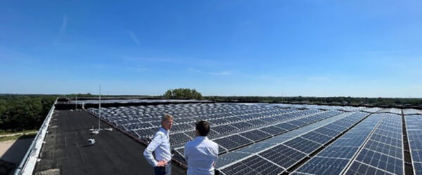Solar panels on roof Denkavit Voorthuizen